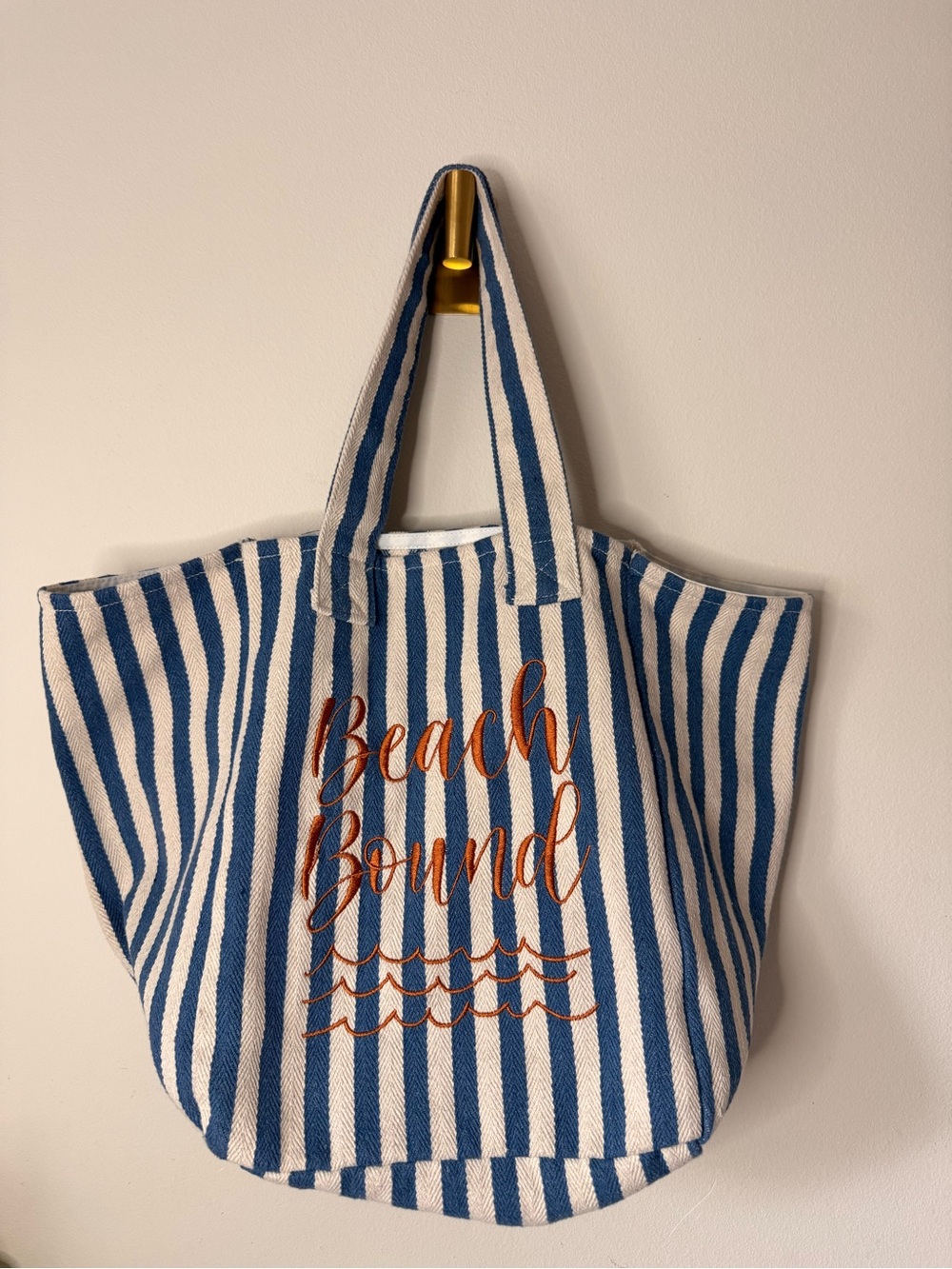 Maurices Blue & White Striped 'Beach Bound' Tote